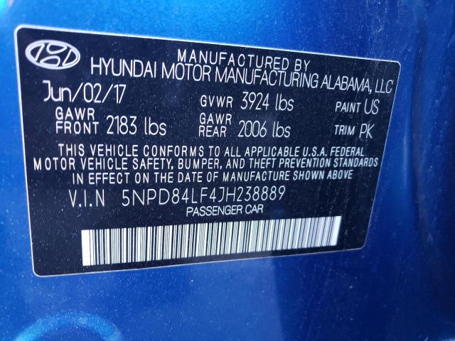 2018 HYUNDAI ELANTRA SE - 5NPD84LF4JH238889