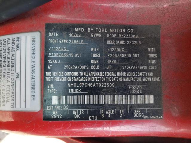 NM0LS7CN6AT022539 2010 Ford Transit Connect Xl