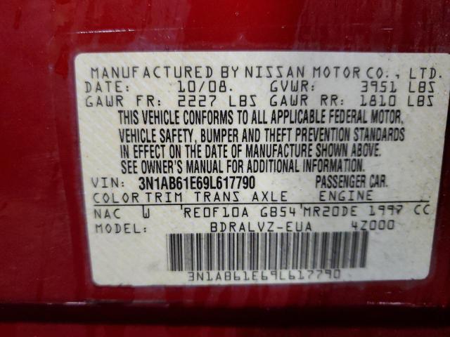 3N1AB61E69L617790 | 2009 Nissan sentra 2.0