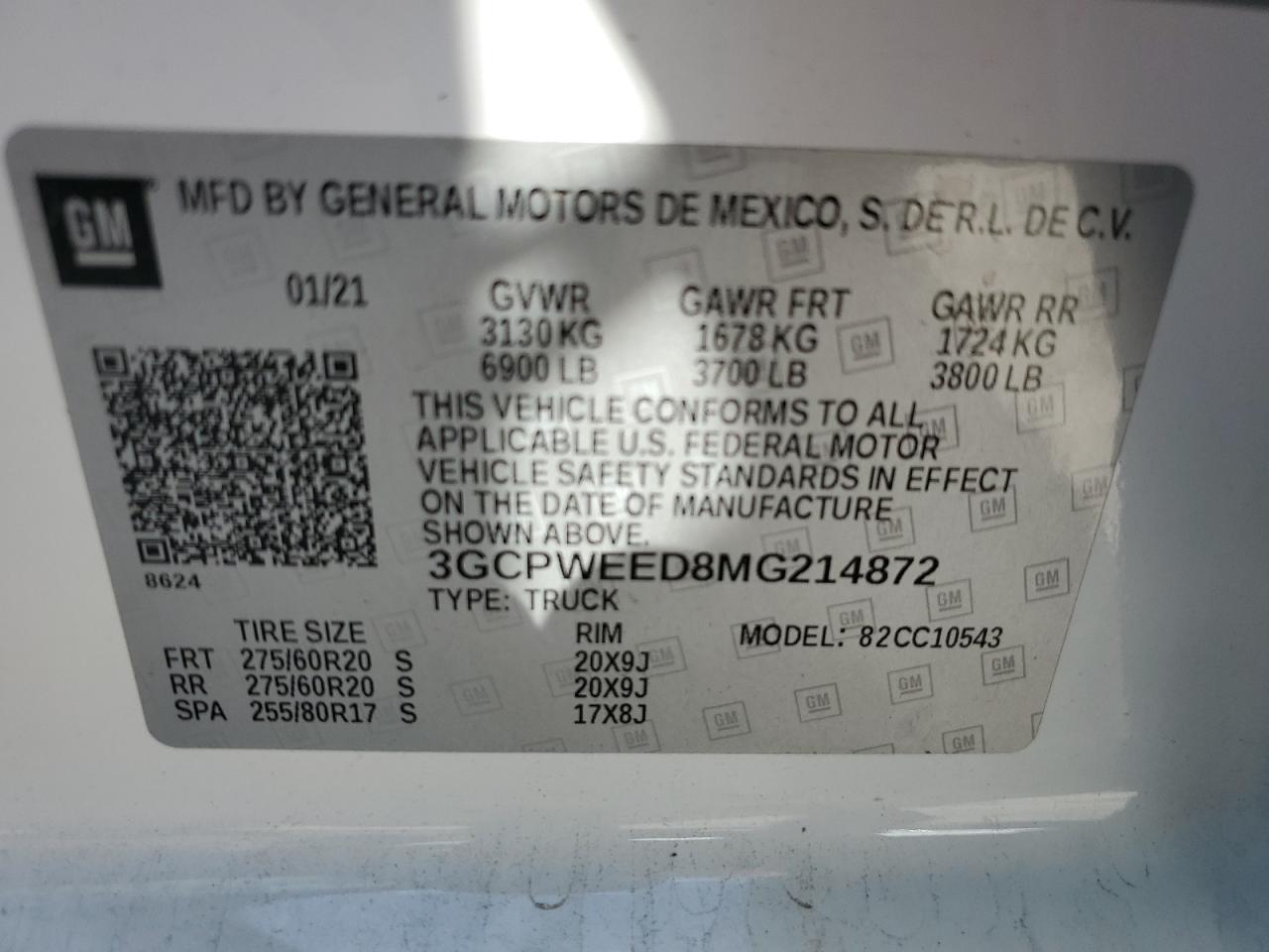 3GCPWEED8MG214872 2021 Chevrolet Silverado 1500 Ltz