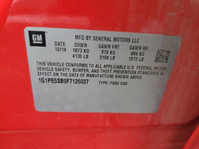 2015 CHEVROLET CRUZE LT - 1G1PE5SB9F7126037