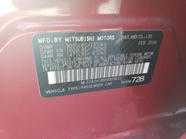ML32A3HJ8HH003622 Mitsubishi MIRAGE ES