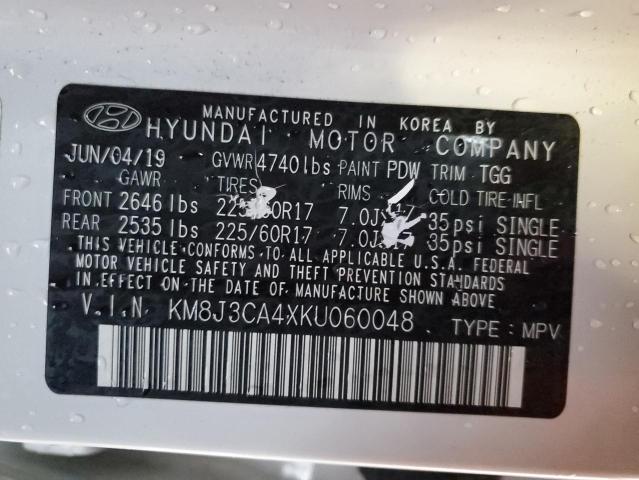 KM8J3CA4XKU060048 | 2019 Hyundai tucson limited