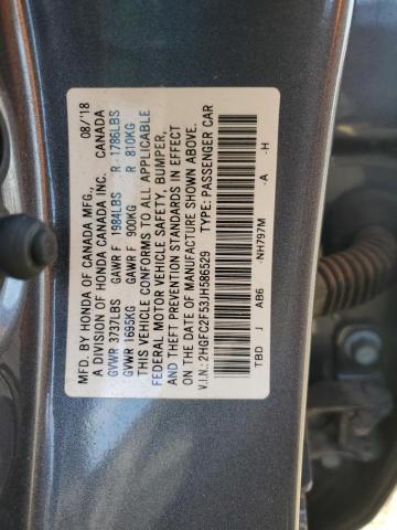 2HGFC2F53JH586529 | 2018 HONDA CIVIC LX