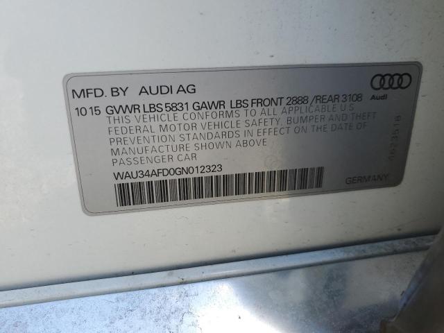 2016 AUDI A8 L QUATT - WAU34AFD0GN012323