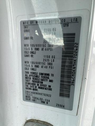 3N6CM0KN9HK702622 Nissan NV200 2.5S