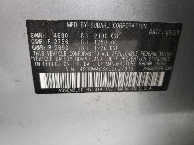 4S3BWAC6XL3027013 | 2020 SUBARU LEGACY PRE