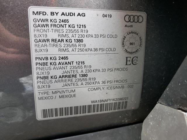 WA1BNAFY1K2096221 2019 AUDI Q5, photo no. 14