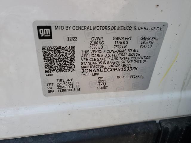 3GNAXUEG0PS153338 | 2023 Chevrolet equinox lt