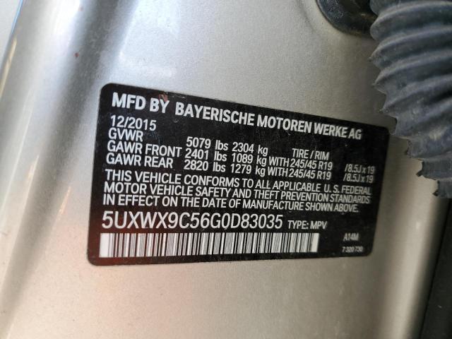 5UXWX9C56G0D83035 | 2016 BMW X3 XDRIVE2