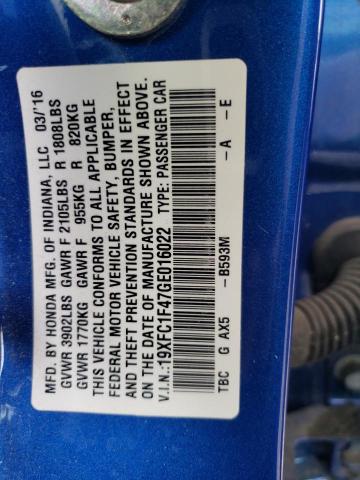2016 HONDA CIVIC EX - 19XFC1F47GE016022