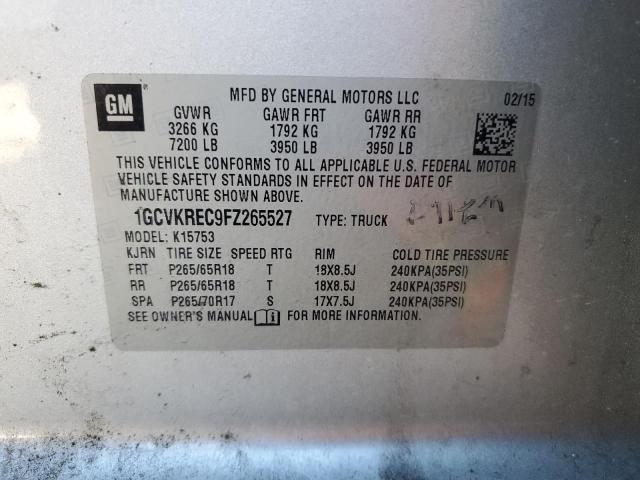 2015 CHEVROLET SILVER 4X4 1GCVKREC9FZ265527
