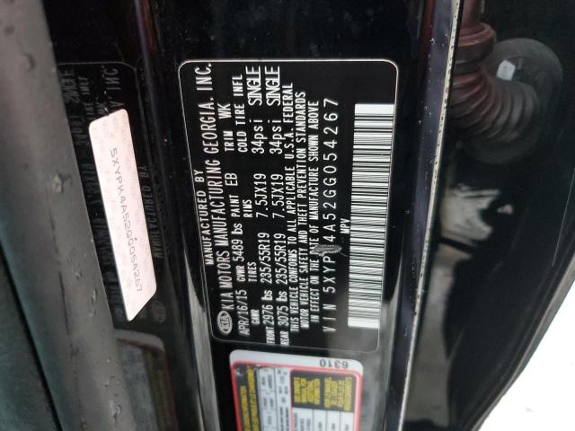 5XYPK4A52GG054267 KIA SORENTO SX