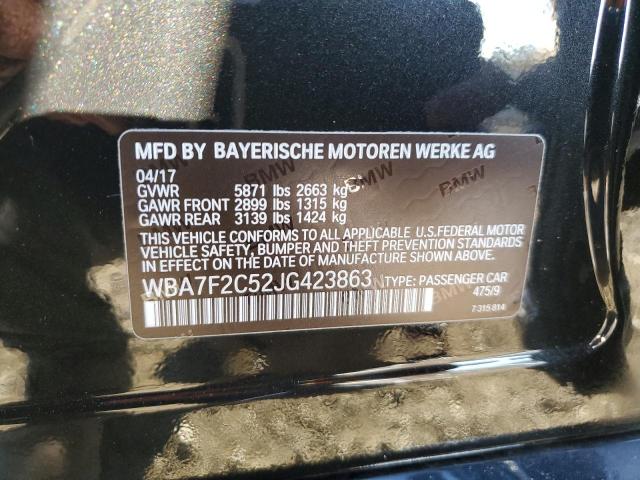 VIN WBA7F2C52JG423863 2018 BMW 7 Series, 750 XI no.12