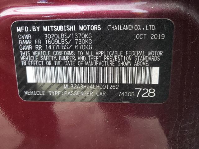 ML32A3HJ4LH001262 | 2020 MITSUBISHI MIRAGE ES