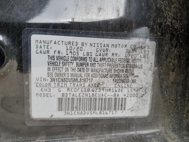 3N1CN8DV5ML816717 Nissan VERSA S