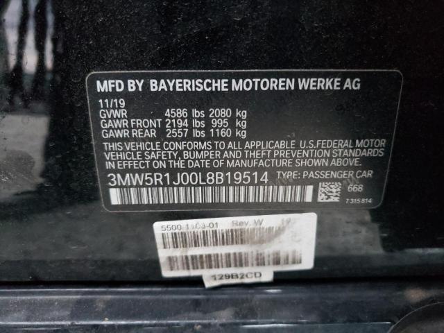 3MW5R1J00L8B19514 | 2020 BMW 330I