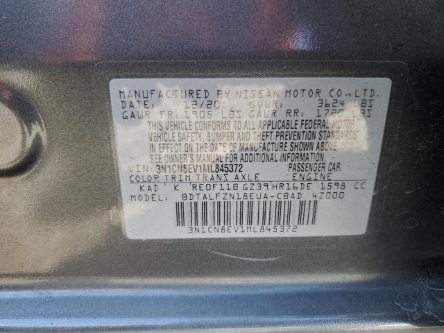 3N1CN8EV1ML845372 | 2021 NISSAN VERSA SV