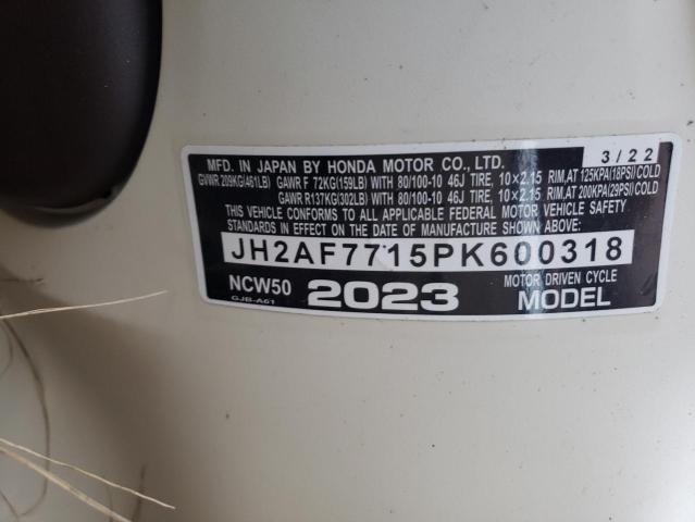 2023 HONDA NCW50 - JH2AF7715PK600318