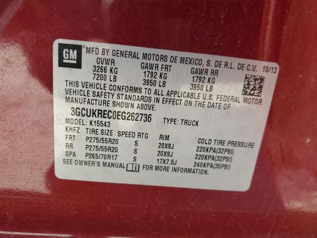 3GCUKREC0EG262736 | 2014 CHEVROLET SILVERADO