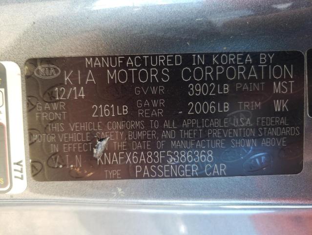 KNAFX6A83F5386368 2015 Kia Forte Ex