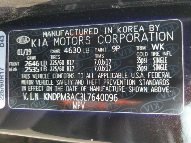 KNDPM3AC3L7640096 KIA Sportage Lx