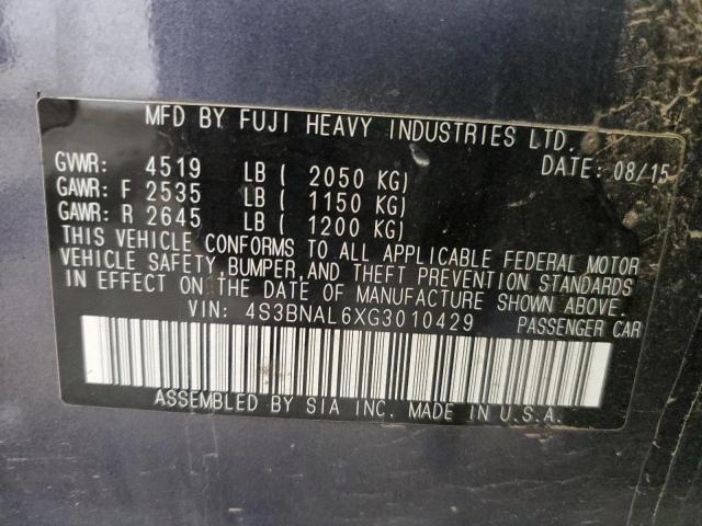 4S3BNAL6XG3010429 Subaru Legacy 2.5i Limited