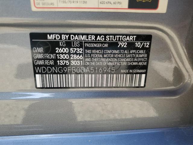 VIN WDDNG9FB0DA516945 2013 Mercedes-Benz S-Class, 400 no.12