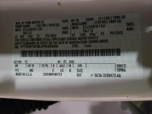 2018 FORD F150 SUPER - 1FTEW1E56JFE69266
