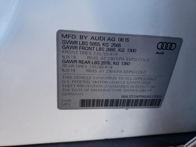 WA1D7AFP8GA013309 | 2016 AUDI Q5 PREMIUM