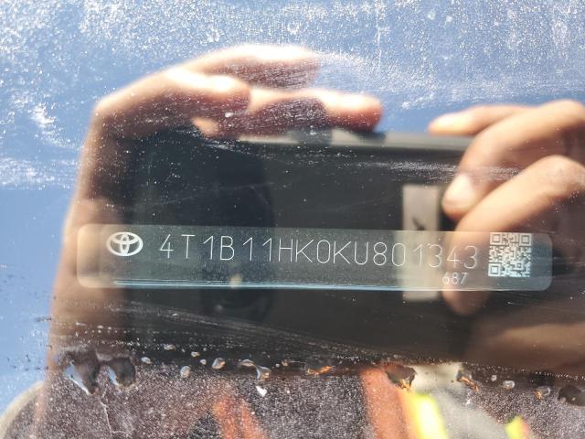 2019 TOYOTA CAMRY L - 4T1B11HK0KU801343