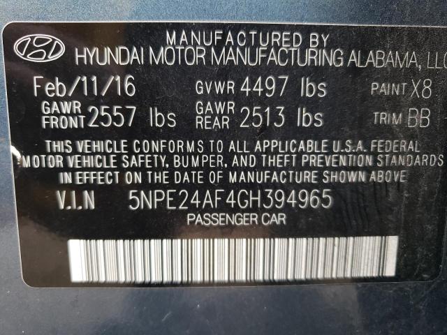 2016 HYUNDAI SONATA SE - 5NPE24AF4GH394965