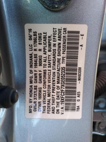 19XFC2F7XGE052335 Honda CIVIC EX