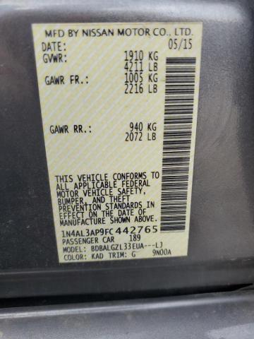1N4AL3AP9FC442765 2015 Nissan Altima 2.5