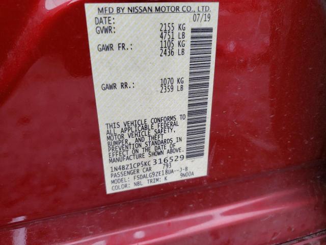 1N4BZ1CP5KC316529 Nissan Leaf S Plus