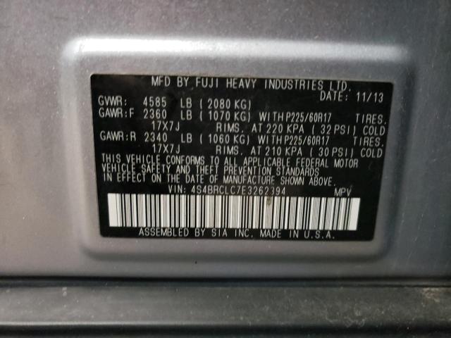 4S4BRCLC7E3262394 Subaru Outback 2.5i Limited