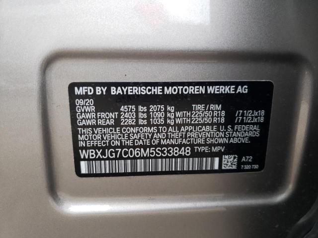 2021 BMW X1 Sdrive28I VIN: WBXJG7C06M5S33848 Lot: 77754203