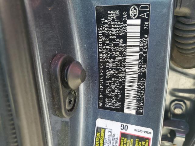 2T1BURHE5EC153293 Toyota COROLLA L