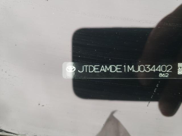 2021 TOYOTA CORROLA - JTDEAMDE1MJ034402