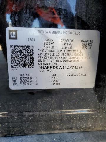 2020 BUICK ENCLAVE AV - 5GAERDKW1LJ274599