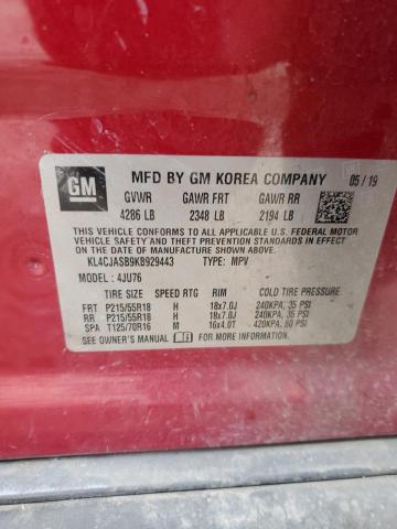 KL4CJASB9KB929443 | 2019 BUICK ENCORE PRE