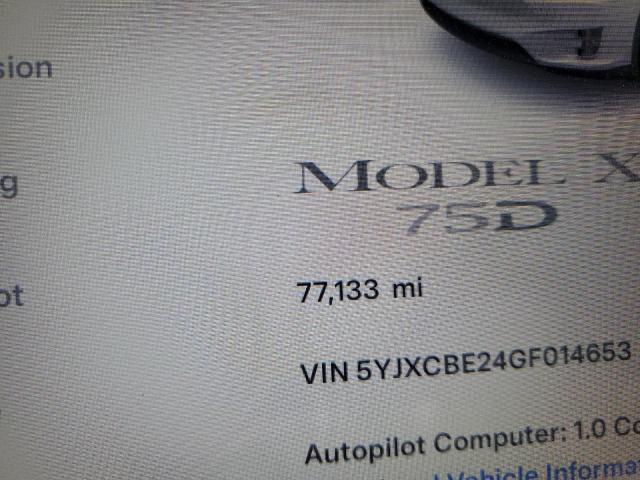 5YJXCBE24GF014653 Tesla MODEL X