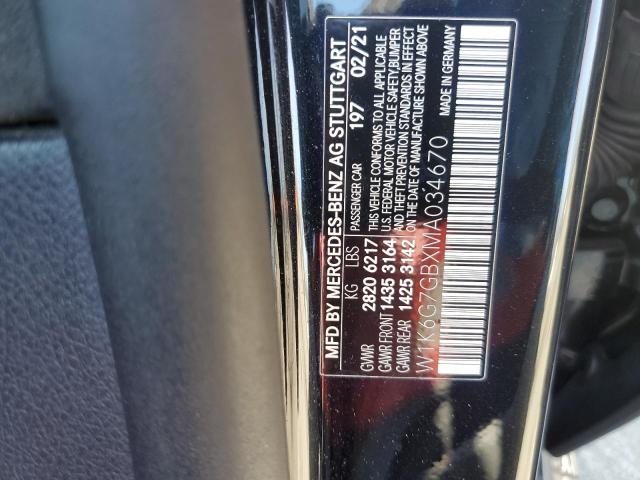2021 MERCEDES-BENZ S 580 4MAT - W1K6G7GBXMA034670