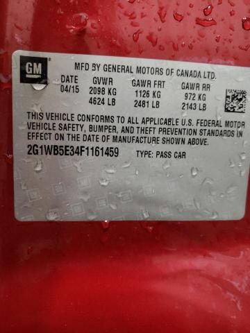 2G1WB5E34F1161459 | 2015 CHEVROLET IMPALA LIM