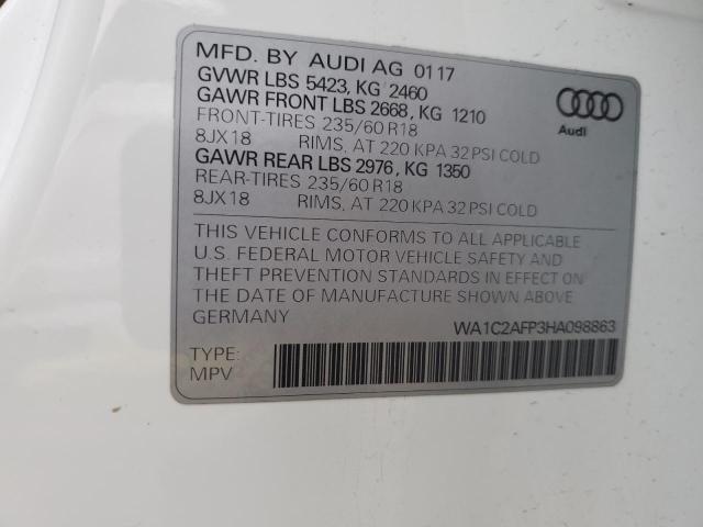 VIN WA1C2AFP3HA098863 2017 Audi Q5, Premium no.14