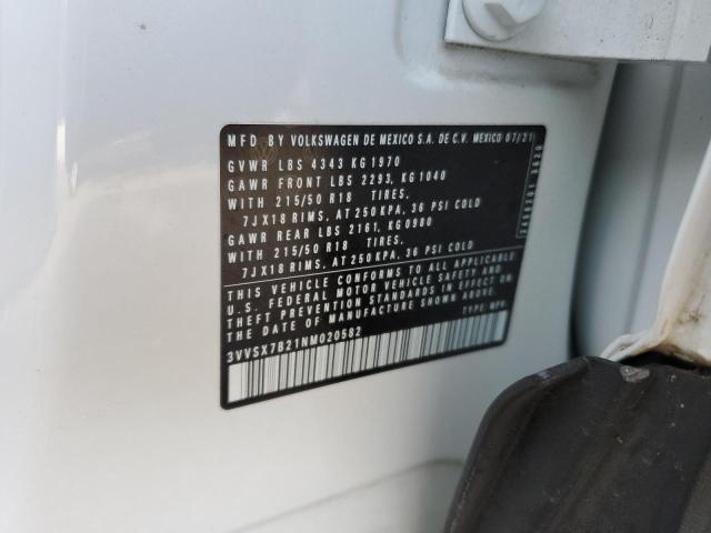 2022 VOLKSWAGEN TAOS SE - 3VVSX7B21NM020582