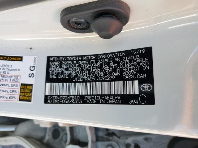 JTDEPRAE5LJ095279 2020 Toyota Corolla Le