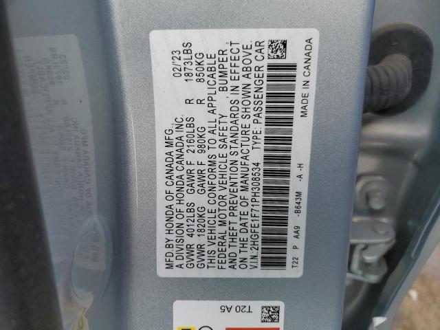 2HGFE1F71PH308534 | 2023 HONDA CIVIC EX