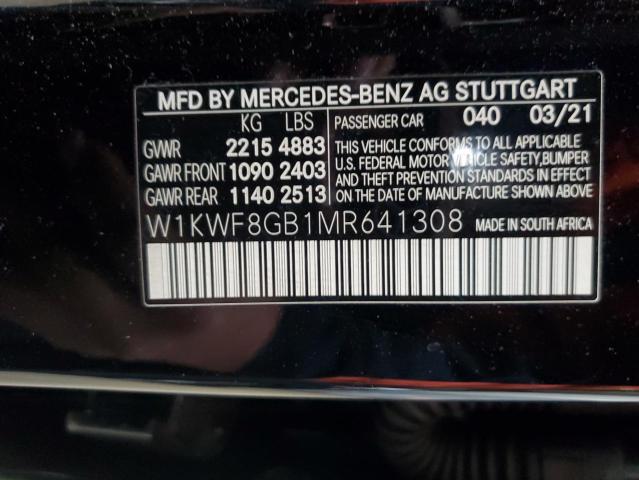 W1KWF8GB1MR641308 2021 MERCEDES-BENZ C-CLASS, photo no. 12