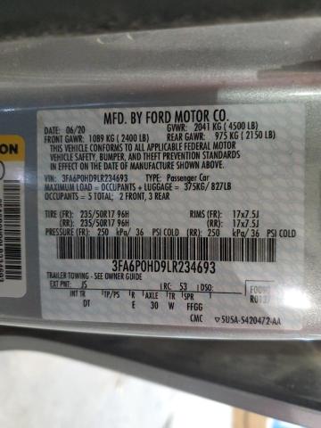 3FA6P0HD9LR234693 | 2020 FORD FUSION SE